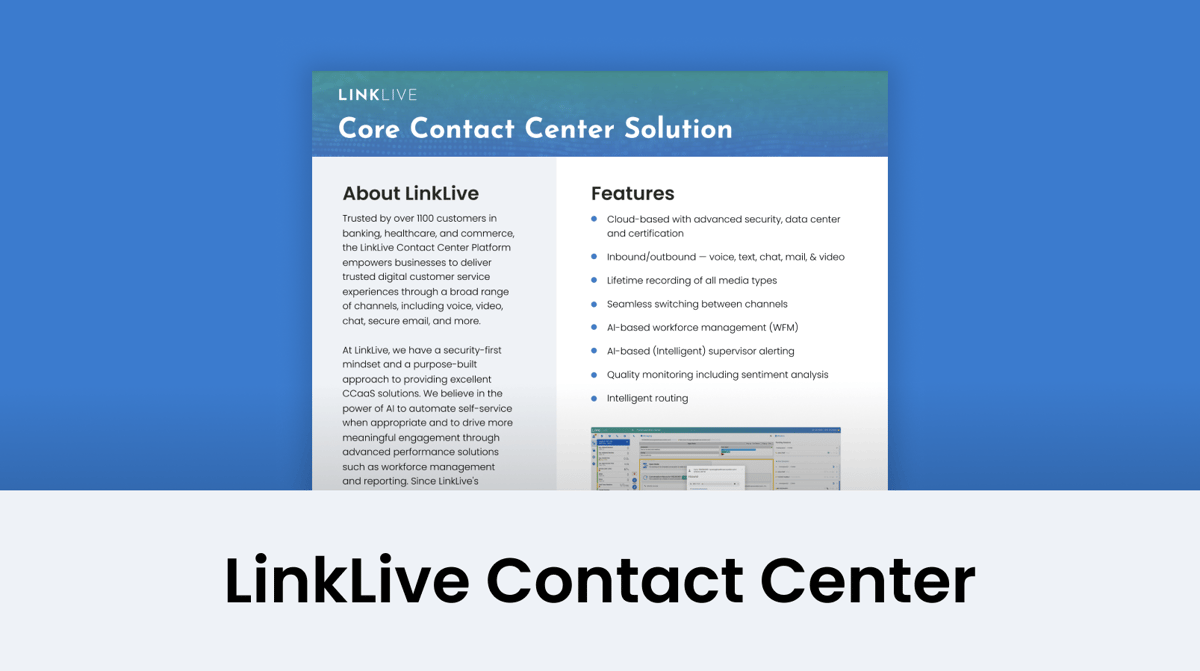 LinkLive Contact Center Brochure