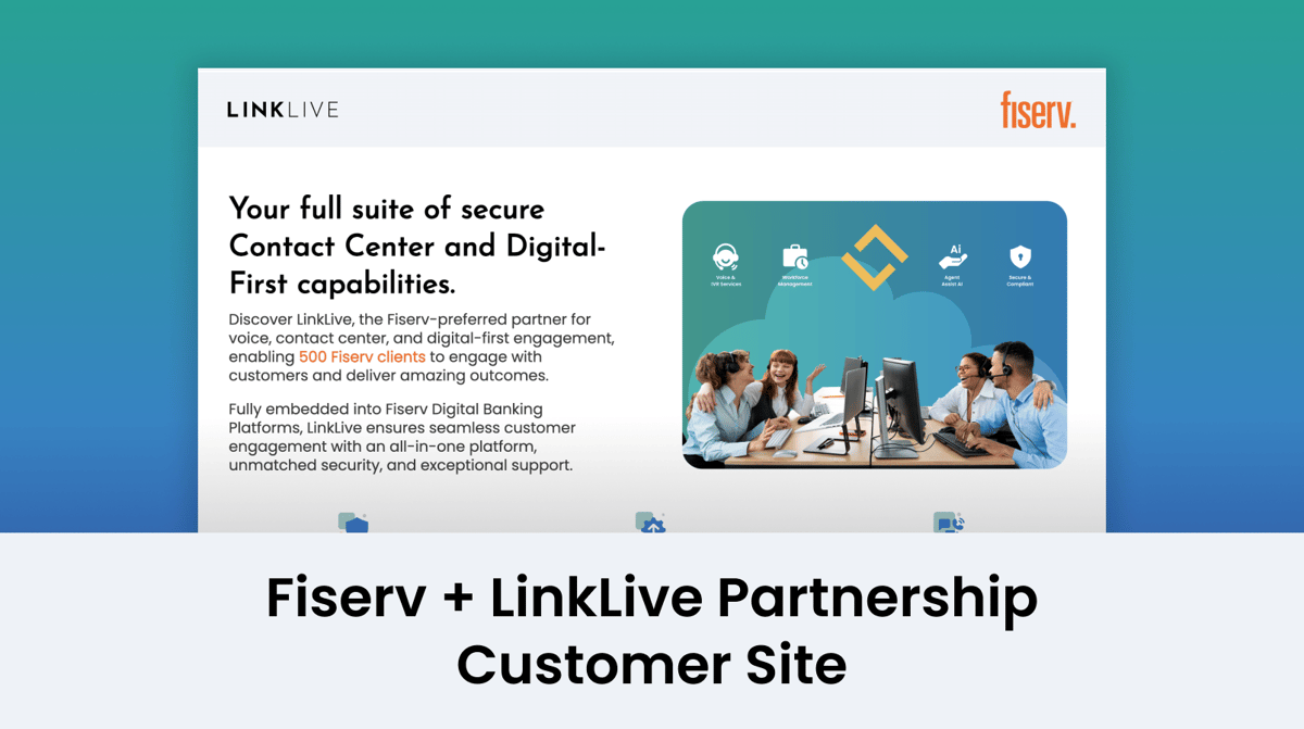 Fiserv + LinkLive Partnership Customer Site